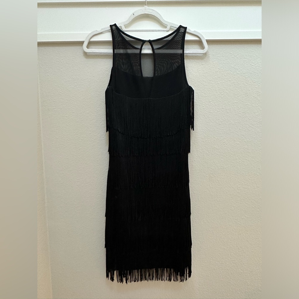 Shredded Elegance Mini Dress